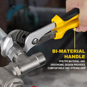 Topline Bi-material grips closeup showing comfortable anti-slip surface