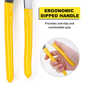 Topline dipped-handles provide slip resistance in wet or oily conditions
