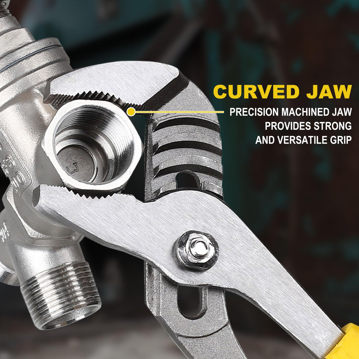 Topline Groove Joint Pliers 12in providing extended reach for stubborn fittings