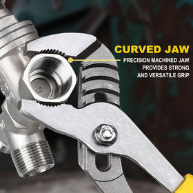 Topline Groove Joint Pliers 12in providing extended reach for stubborn fittings