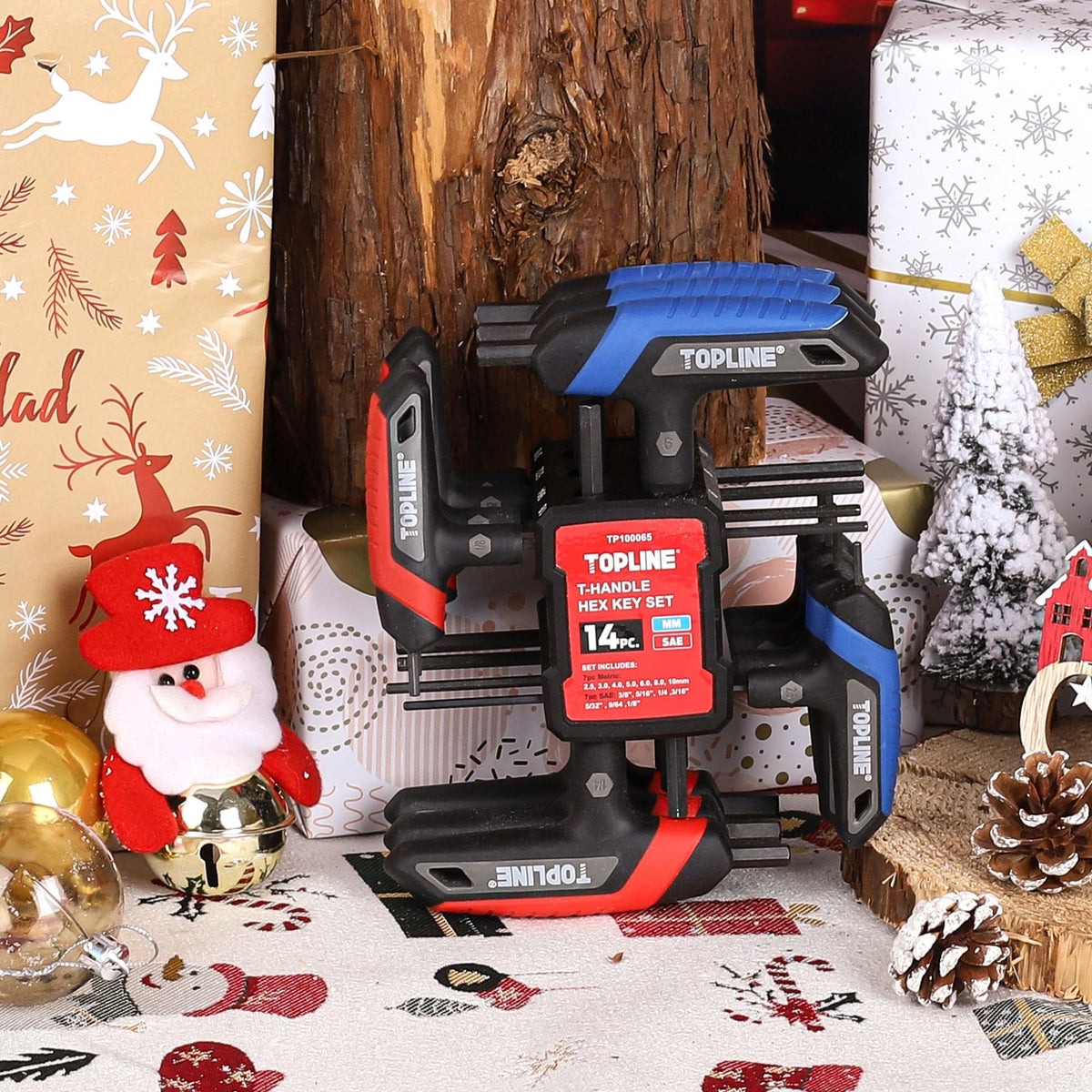Topline long-arm hex keys provide extended reach for tight spaces