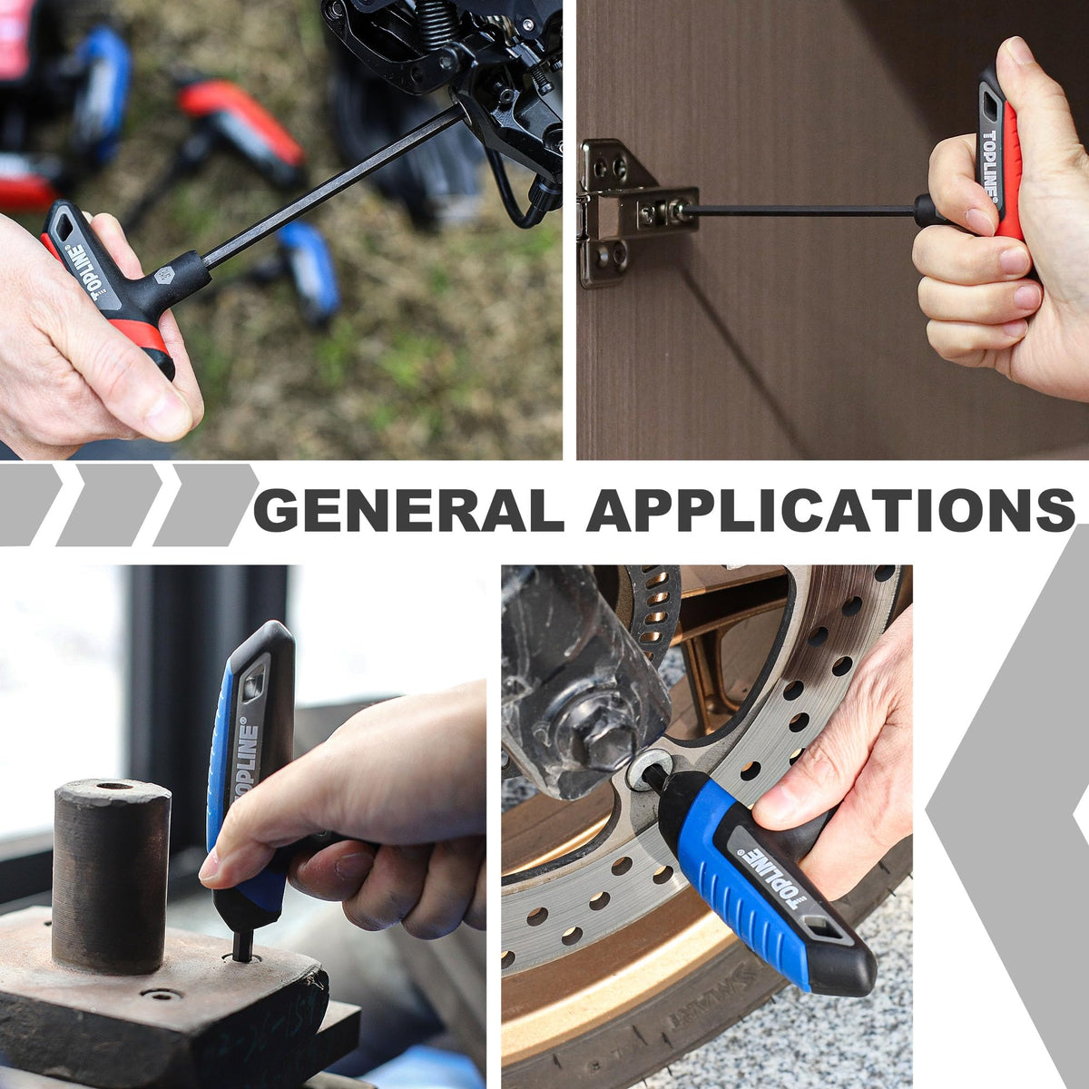Topline portable set suited for home automotive and mechanical maintenance tasks