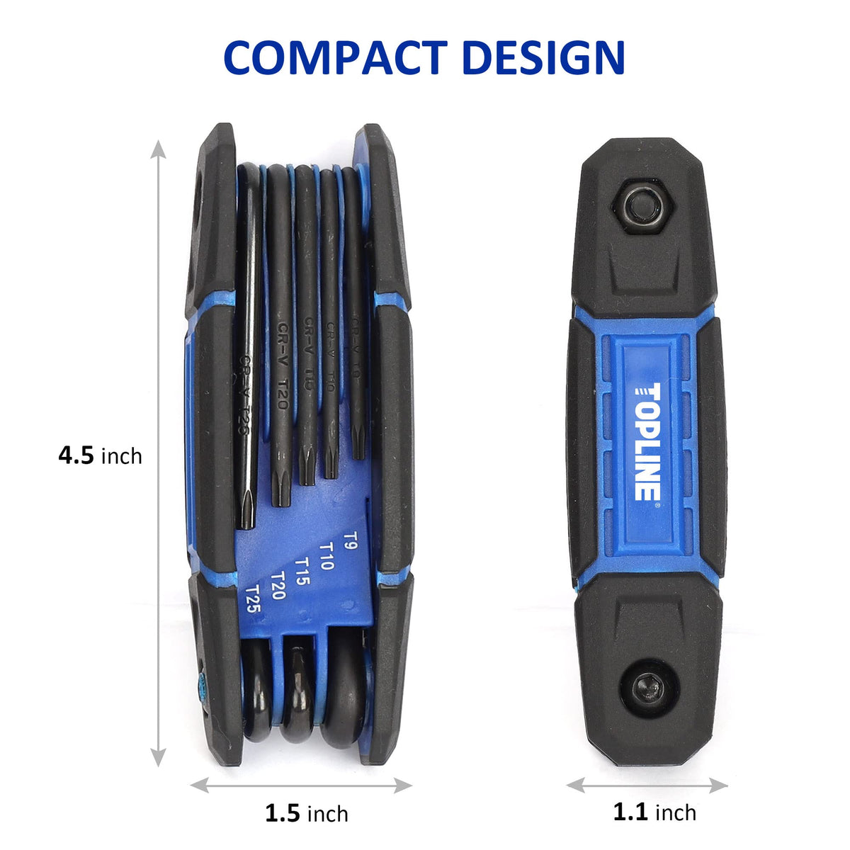 Topline multi-size set supports furniture assembly and bicycle maintenance tasks.