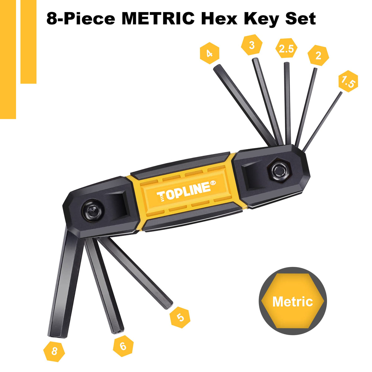 Topline Torx keys blue set for versatile fastener access in bikes and furniture.