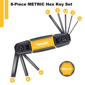 Topline Torx keys blue set for versatile fastener access in bikes and furniture.