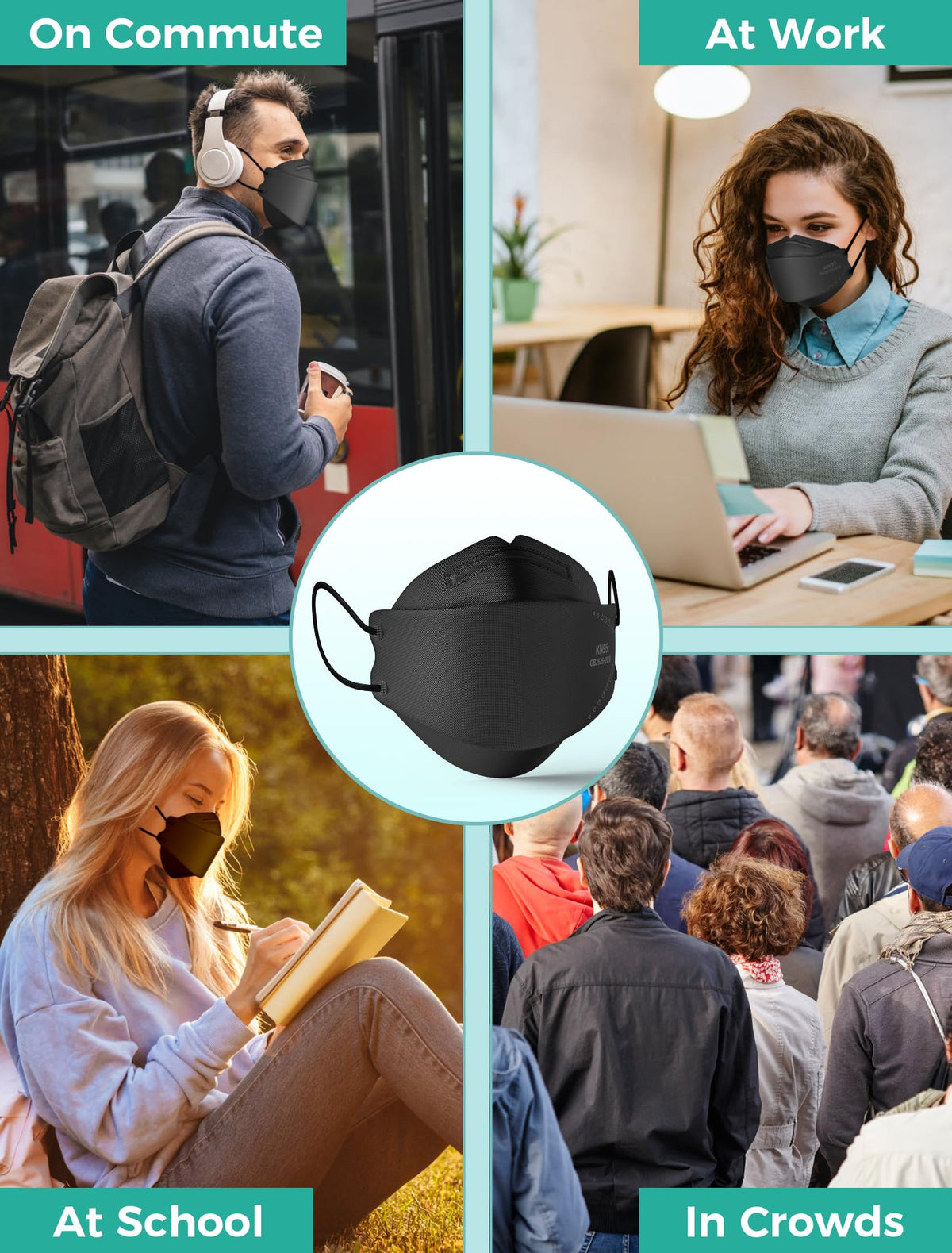 TOPMAX KN95 mask folded compactly for easy packing