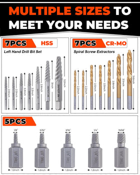 TopMe left handed drill bits with titanium coating for strength and durability.