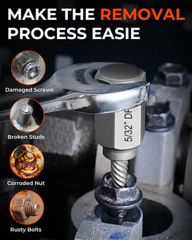TopME spiral flute extractors for efficient removal of stripped screws