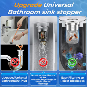 TopmeiUP bathroom sink stopper replacement fits common drain sizes