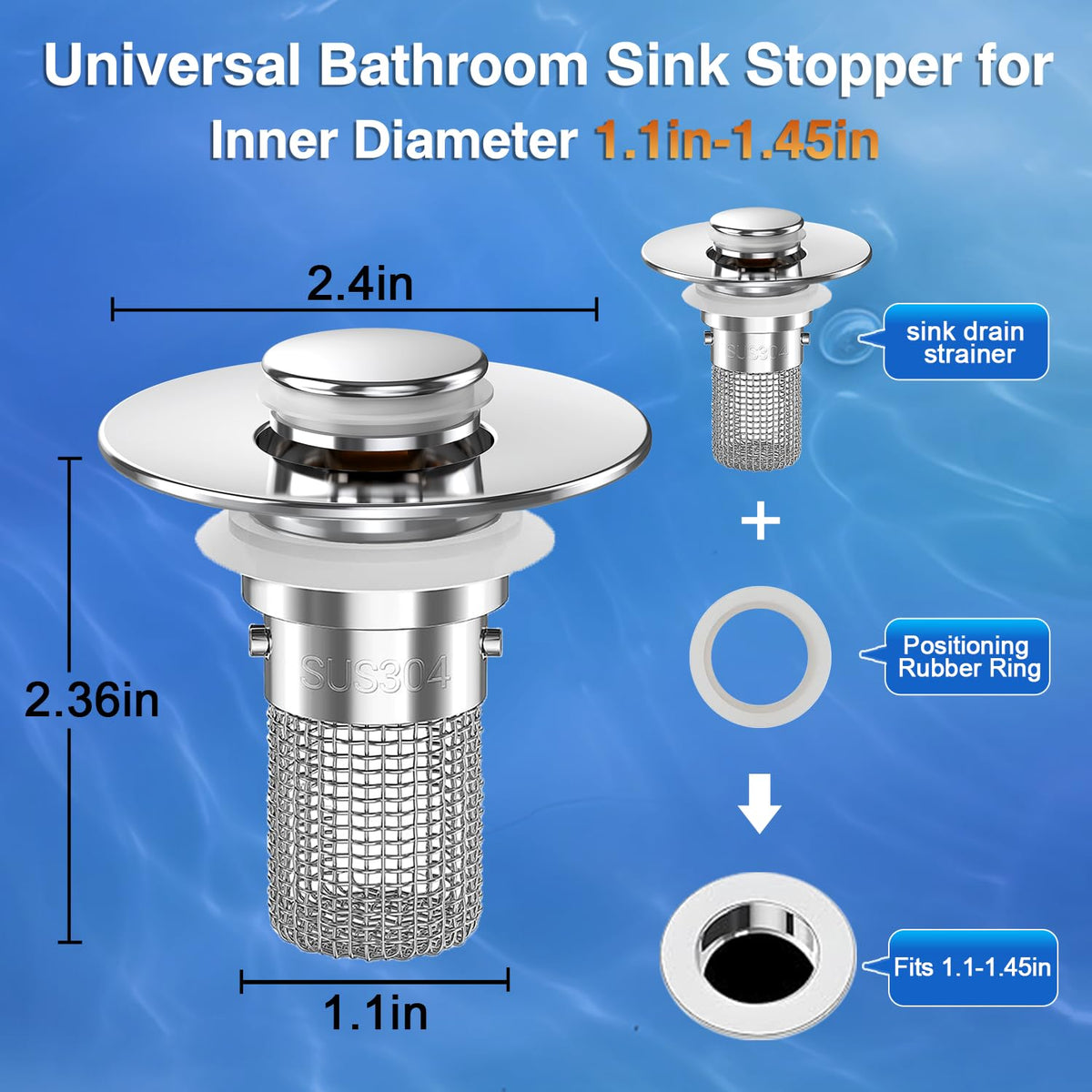 TopmeiUP durable ABS with chrome plating resists rust and looks stylish