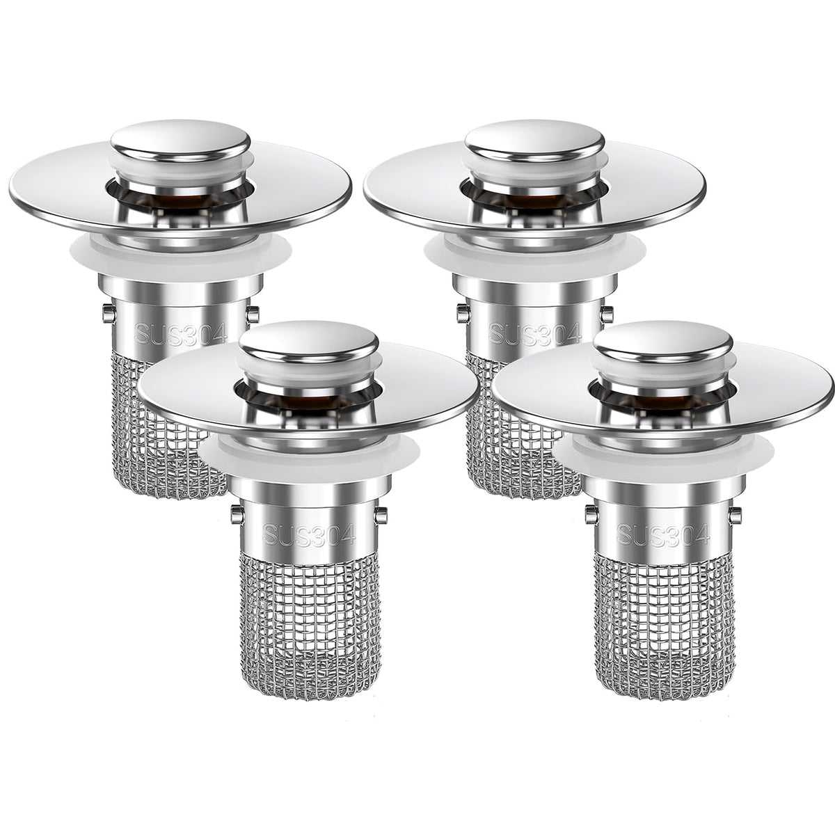 TopmeiUP sink stopper pop-up design for easy drain control and hair capture