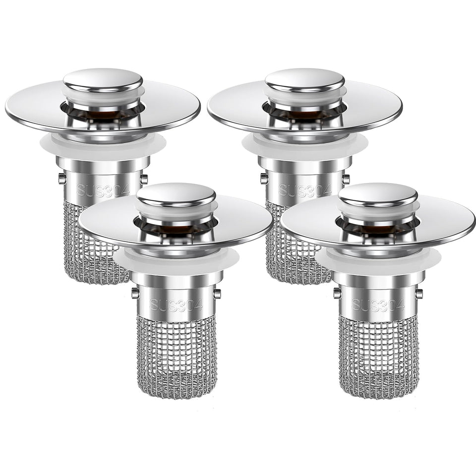 TopmeiUP sink stopper pop-up design for easy drain control and hair capture