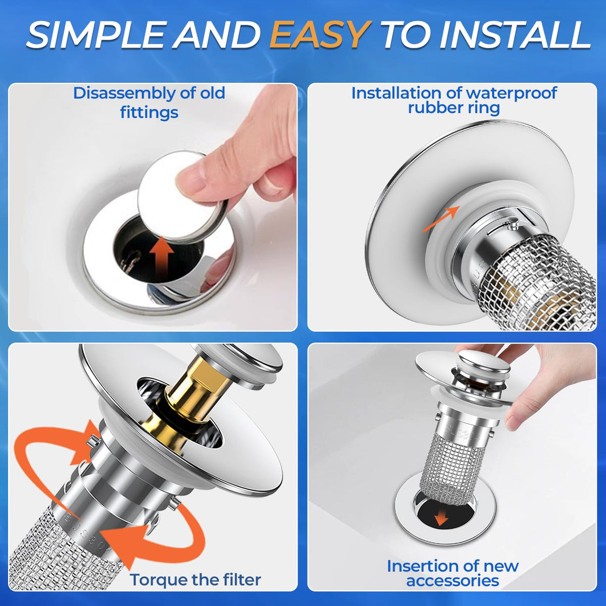 TopmeiUP wide compatibility rings provide a tight fit on various sinks