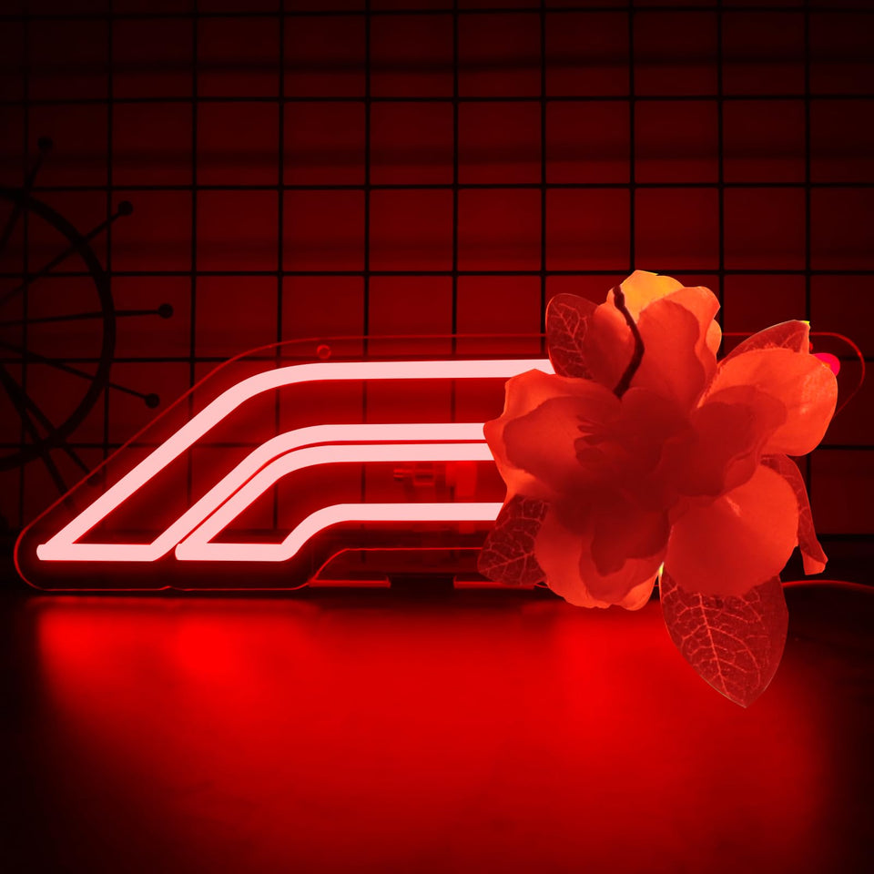 TOPQUALI Racing Neon Sign bold wall decor for garages