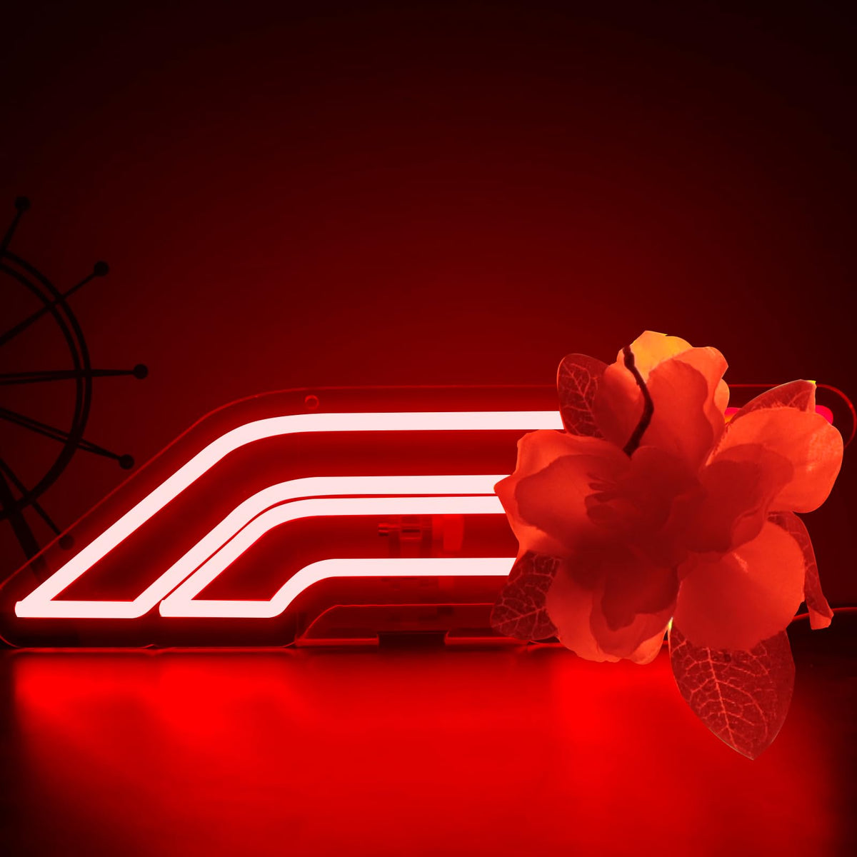 TOPQUALI Neon Sign mounted on wall for instant impact