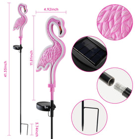 TopRuifeng Flamingo solar light ground stake ready for easy outdoor setup