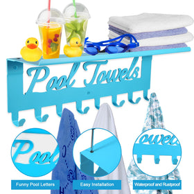 Topspeeder carbon steel towel hanger stays sturdy outdoors.