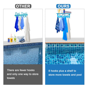 Topspeeder outdoor bathroom towel rack installs with three holes.
