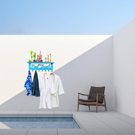 Topspeeder towel rack with shelf holds towels and small items efficiently.