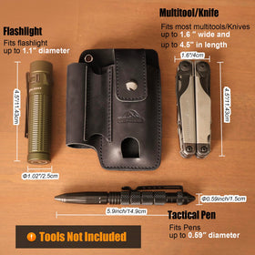 Topstache belt clip fits standard belts up to 1.8 inches for quick access.