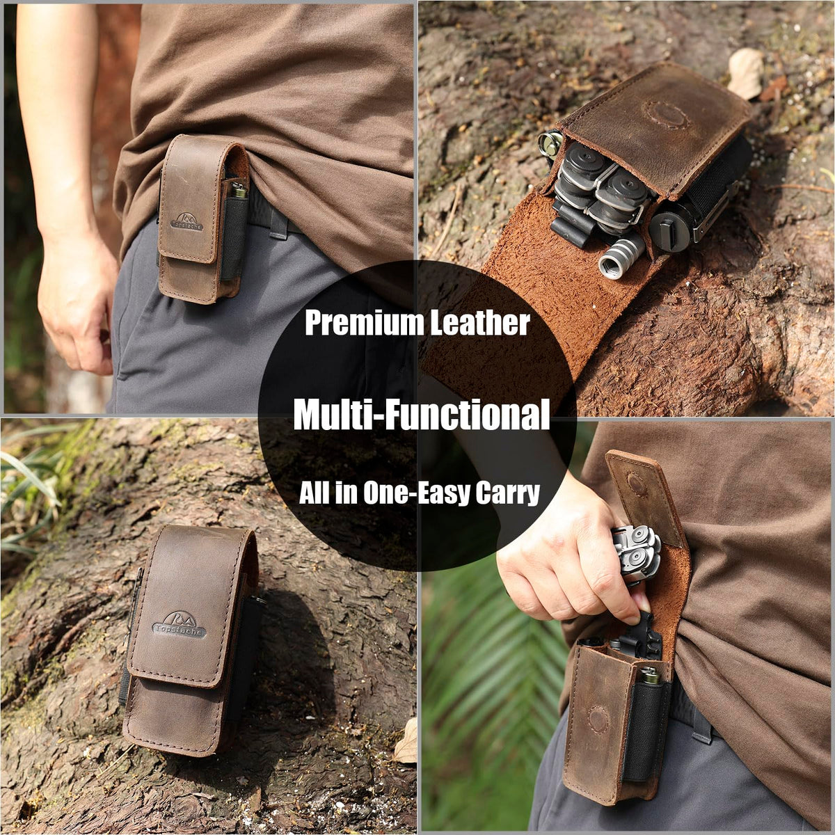 Topstache belt-clip holster provides sturdy attachment for on-the-go use