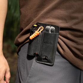 Topstache crazy horse leather pouch adds durability and style for daily carry.