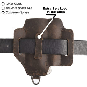 Topstache crazy horse leather texture close-up highlighting premium finish