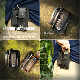 Topstache EDC pouch main pocket with flap offers secure storage for tools and pens.