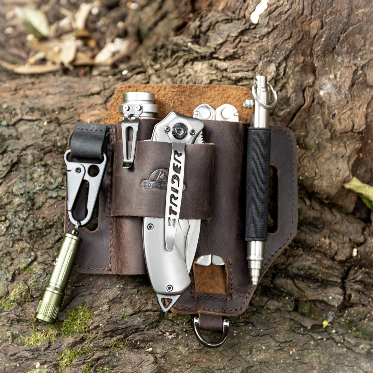 Topstache EDC sheath styled as a practical gift for men