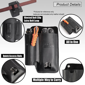 Topstache leather holster for tools protects gear while on the move.