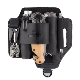 Topstache leather multitool sheath with belt-loop fit keeps tools secure on daily belt.