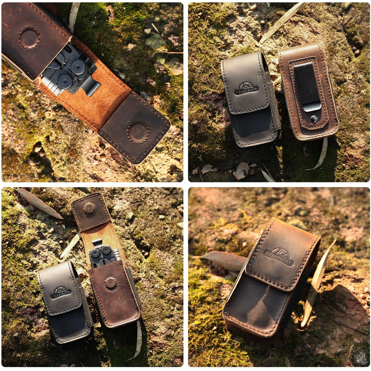 Topstache elastic side bands securing slim EDC gear for neat carry.