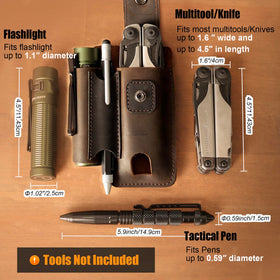 Belt-clip attachment shown on belt for stable daily carry.