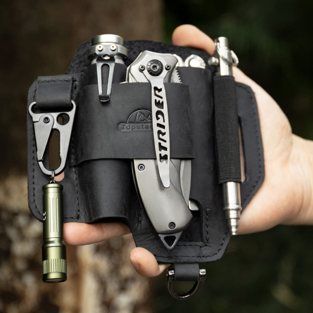 Topstache multitool sheath gift-ready packaging emphasizes practical, stylish gift for men.