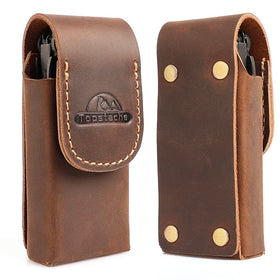 Topstache leather multitool sheath fits Wave for secure daily carry.