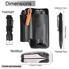 Topstache multitool holder with belt loop keeps essentials securely on your belt.