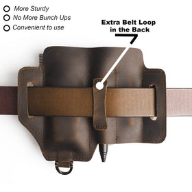Topstache 3-pocket configuration keeps multitool, flashlight, and pen within reach
