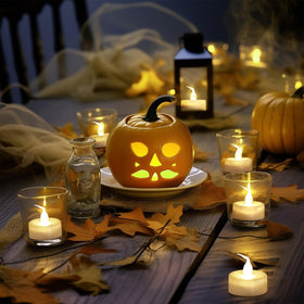 Topstone warm white flicker tealights mimic real candles from across the room