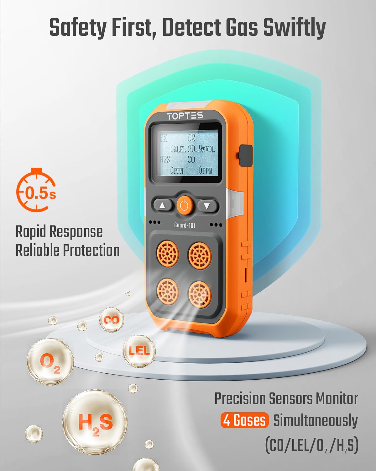 TopTes Guard-101 back clip enables portable monitoring