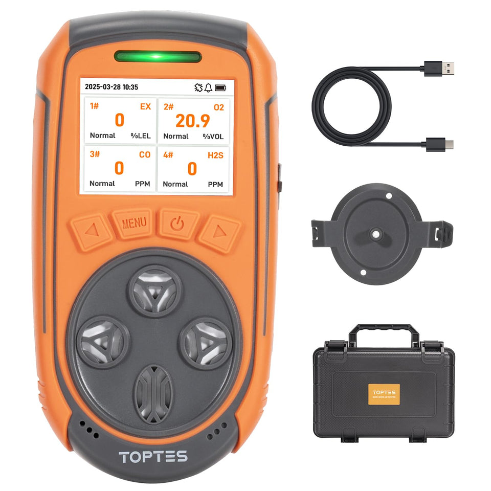 TopTes Guard-863Pro four-gas detector ready for industrial use, detects hazards in real time