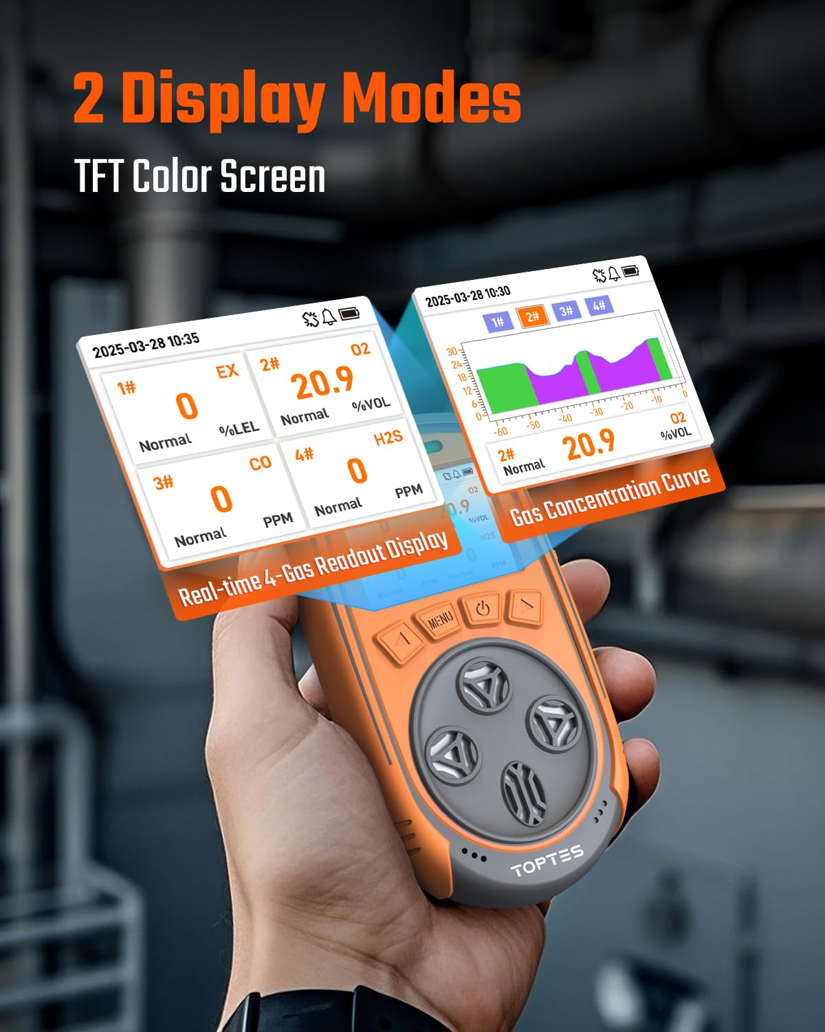 TopTes Guard-863Pro USB data export to log alarms and calibration for compliance
