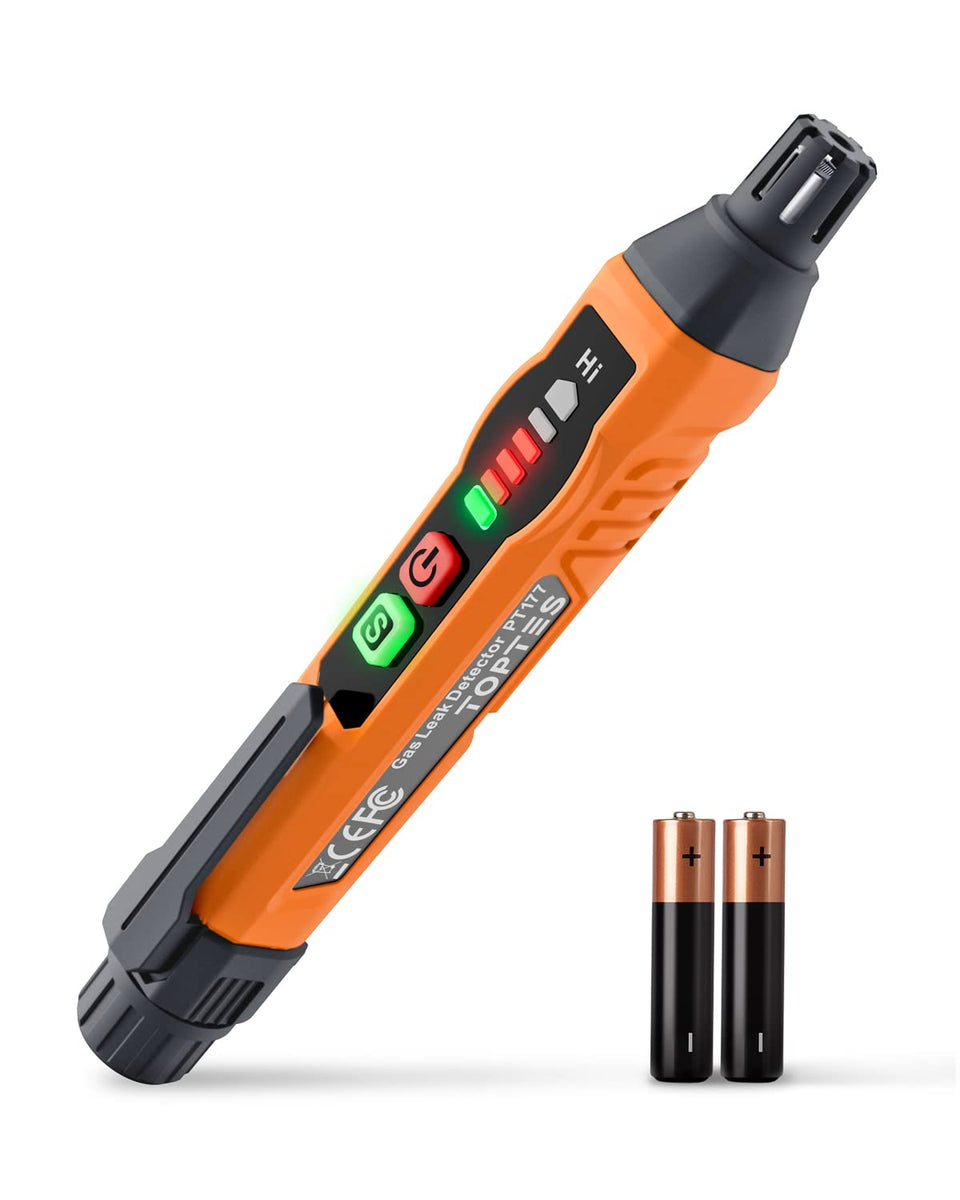 TopTes PT177 gas detector front view for quick leak checks.