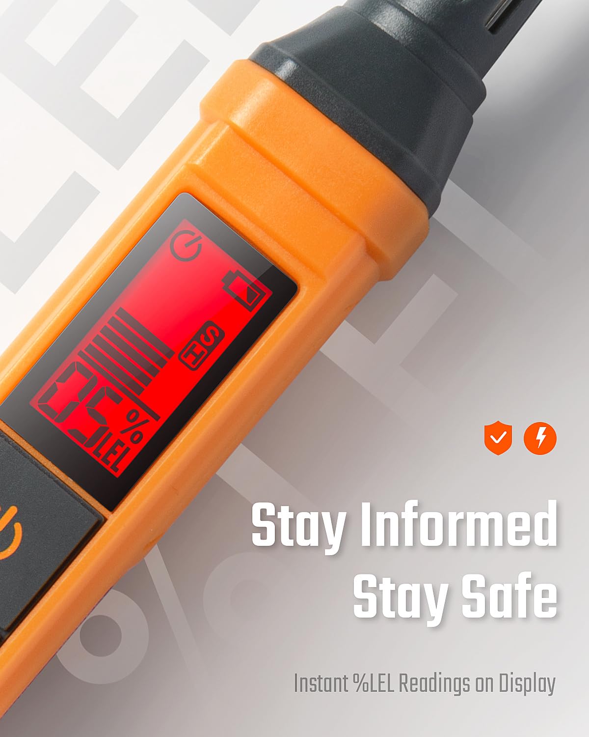 TOPTES PT205 side view highlights compact, portable design for RVs and quick checks.