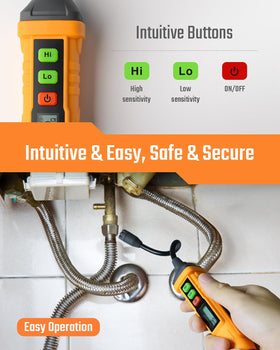 Detection range of 100 to 5000 ppm covers common household gas scenarios.