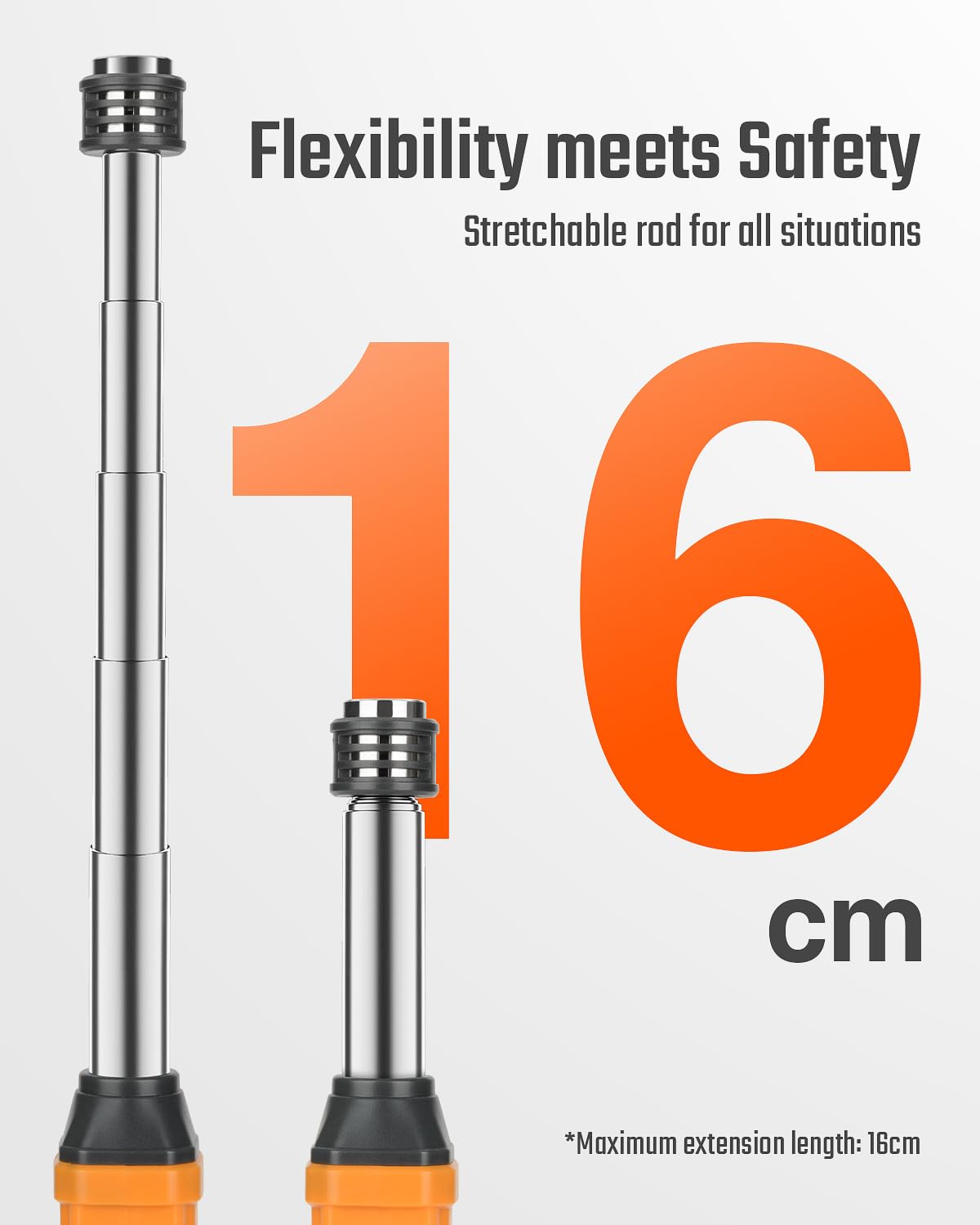 TopTes PT299 extendable pole reaching hard-to-reach areas for safer gas checks