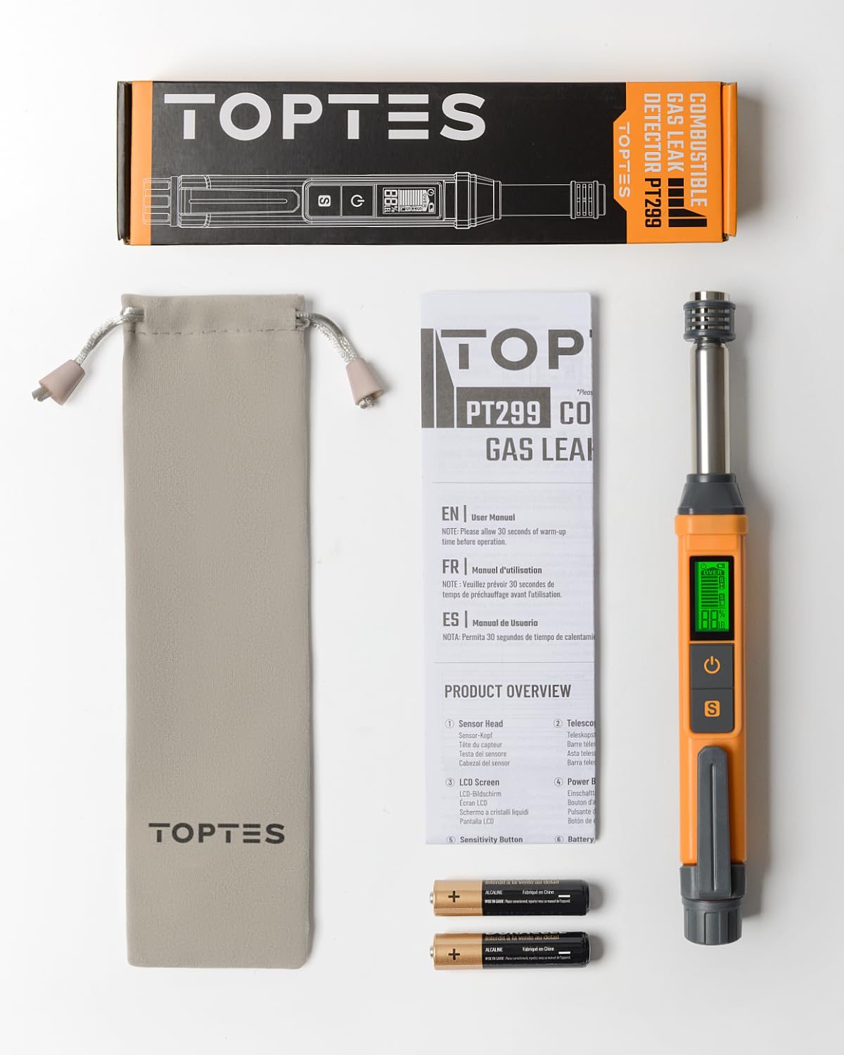 TopTes PT299 ideal for homes, RVs, and workplaces to detect gas leaks