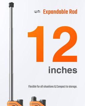 TopTes PT760 extendable 12-inch probe reaching tight spaces.