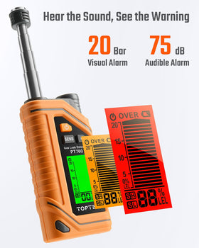 TopTes PT760 Type-C charging for quick power during inspections.