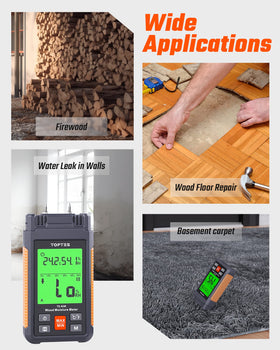 TOPTES TS-630 ideal for firewood moisture checks before seasoning