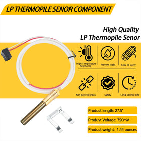 TOPVOP auto thermopile compatible with SP20824 and SP21058 for Rheem Ruud Richmond